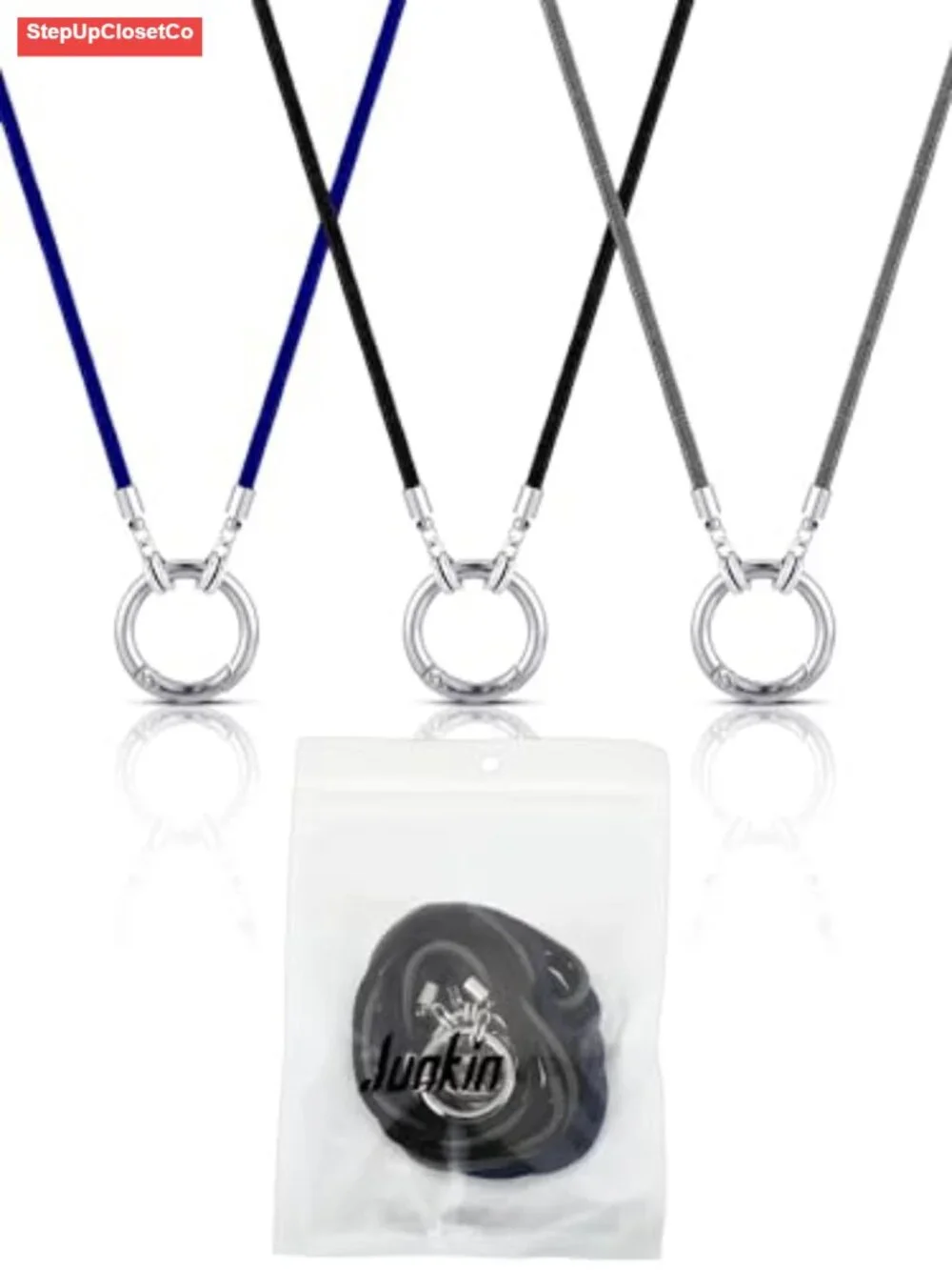 Eyeglass Holder Necklace Chain Strap Cord with Stainless Steel Loop, 3 Pack